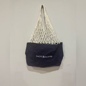 Jack Rogers Reusable Net Bag navy tote